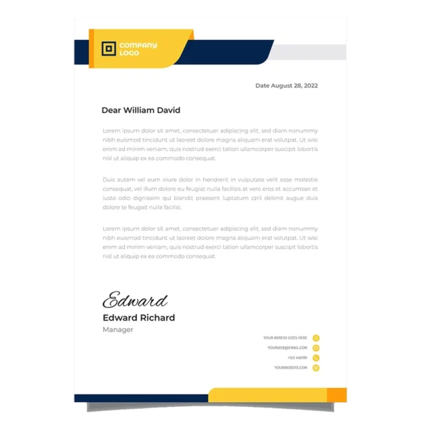 Custom letterhead design for graphic designing in Kolkata by Dgtal Shapes