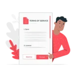Dgtal Shapes terms of service icon for website rules