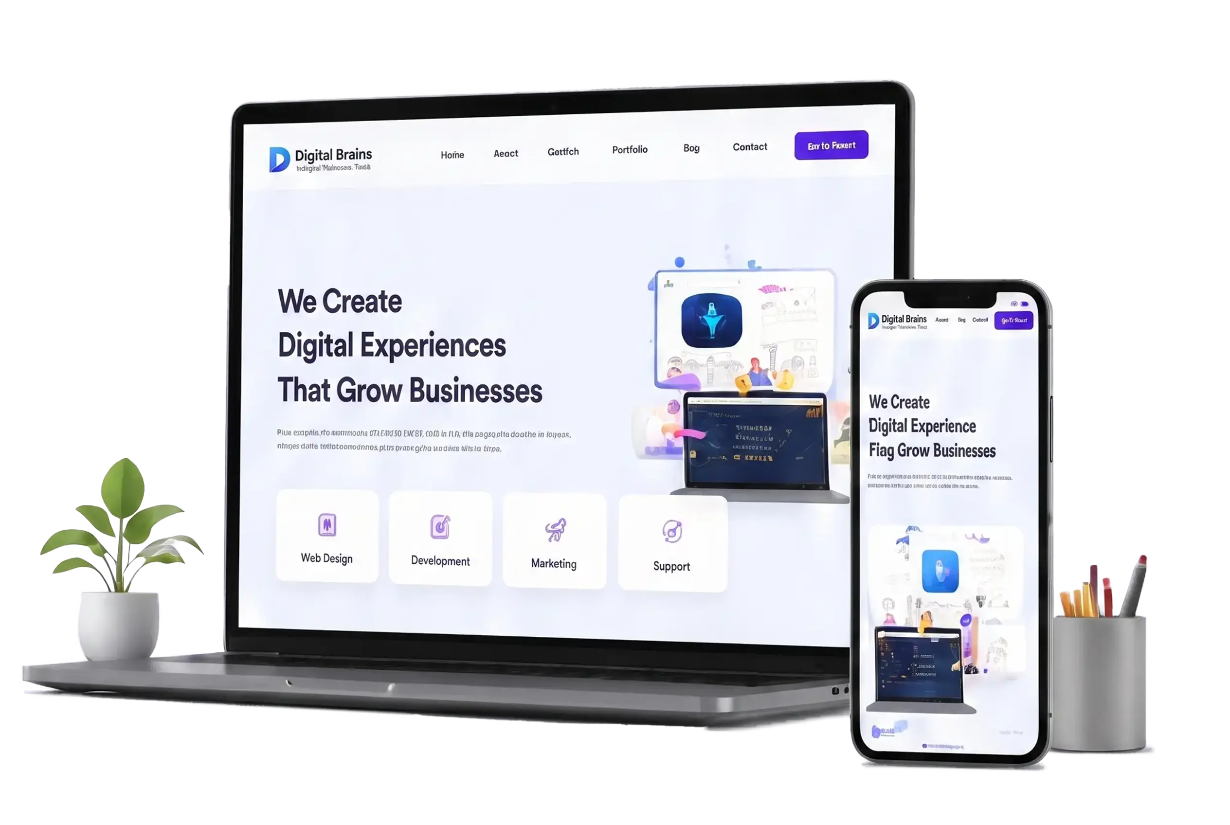Affordable web design in Kolkata - Custom website mockup on laptop by Dgtal Shapes